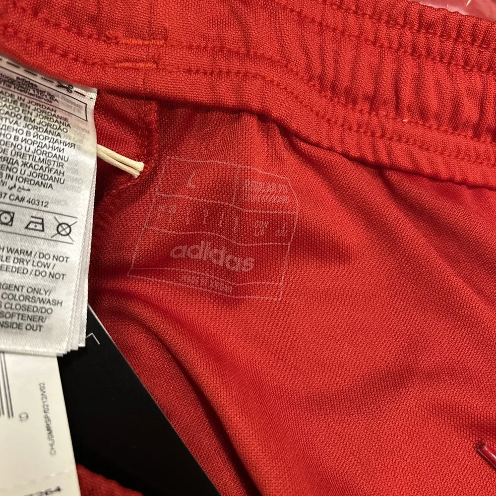 Adidas Tiro 24 Track Pants Mens Large Red White Stripe Tapered Zip IV7264 NWT
